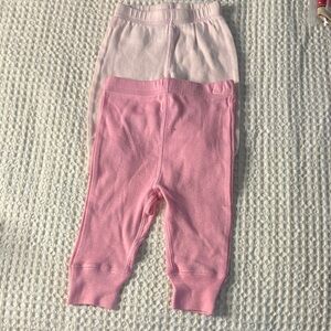 Gerber Baby Girls Pink and Light Pink Cotton Leggings